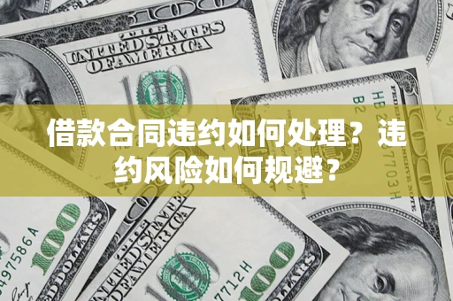 济南借款合同违约如何处理？违约风险如何规避？