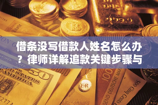 济南借条没写借款人姓名怎么办？律师详解追款关键步骤与证据链构建