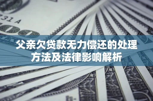 济南父亲欠贷款无力偿还的处理方法及法律影响解析