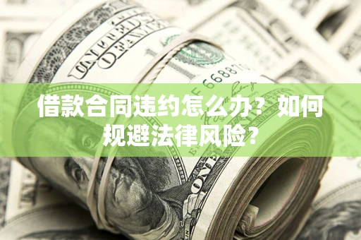 济南借款合同违约怎么办？如何规避法律风险？